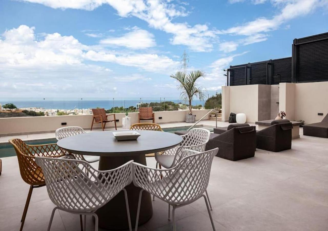Orama Luxury Suite 3 Bedrooms With Private Pool Herszonisszosz Kültér fotó